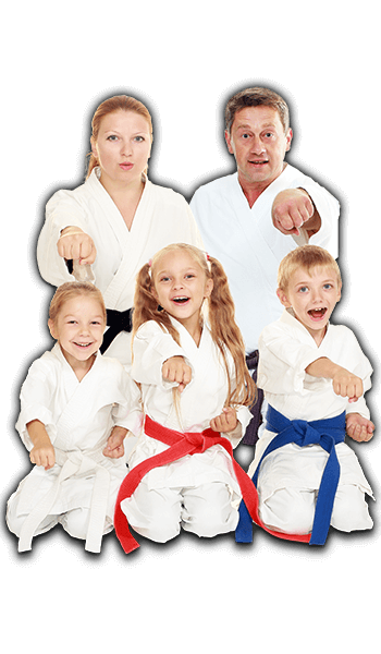 Martial Arts Lessons for Families in Union NJ - Sitting Group Family Banner