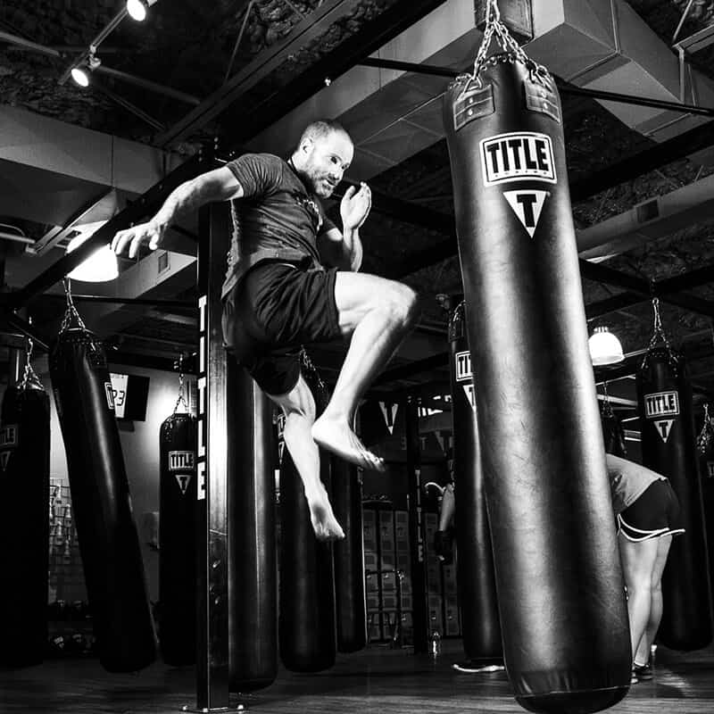 Mixed Martial Arts Lessons for Adults in Union NJ - Flying Knee Black and White MMA